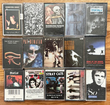 Lot of 15 1980s Rock Pop Cassettes Untested Bon Jovi U2 George Michael  