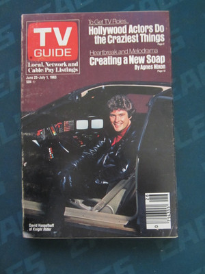TV Guide June 1983 David Hasselhoff Knight Rider Washington Baltimore No Label