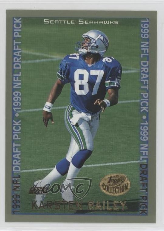1999 Topps NFL Draft Pick Collection Karsten Bailey #347 Rookie RC 0d2