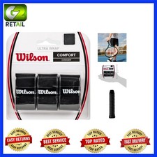Black Ultra Wrap Tennis Overgrip 3-Pack for Enhanced Performance and Comfort