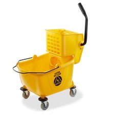 Commercial Mop Bucket  Side Press Wringer - 26 Quart Yellow