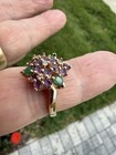 Violets In The Snow 14 k gold Ring - Vintage - By the House of Fabrege — photo 10
