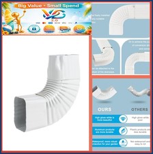 2x3 Downspout Gutter Elbow 90 Degree Side Elbow Low Gloss White Aluminum NEW