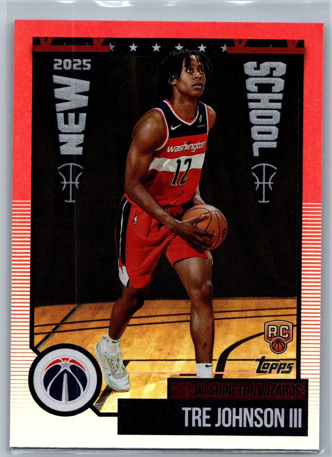 TRE JOHNSON III 2025-26 TOPPS NEW SCHOOL ROOKIE RAINBOW FOIL