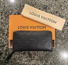 LOUIS VUITTON Zippy Wallet in Monogram Empreinte Black Leather - AUTHENTIC