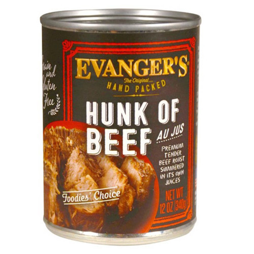 Evanger's Hand Packed Wet Dog Food Hunk of Beef; 12Each - Picture 1 of 1