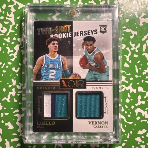 2020-21 Noir Two-shot Rookie Jerseys Patch Gold 2/25 - Lamelo Ball Number Match