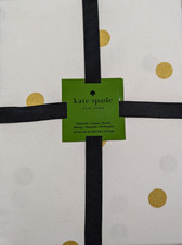 New! Kate Spade Tablecloth - Elegant Holiday Gold Dots on Ivory 60" X 84"
