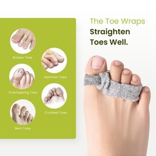 Adjustable Hammer Toe Corrector - 6 Pack Broken Toe Wraps - Hammer Toe Straig...