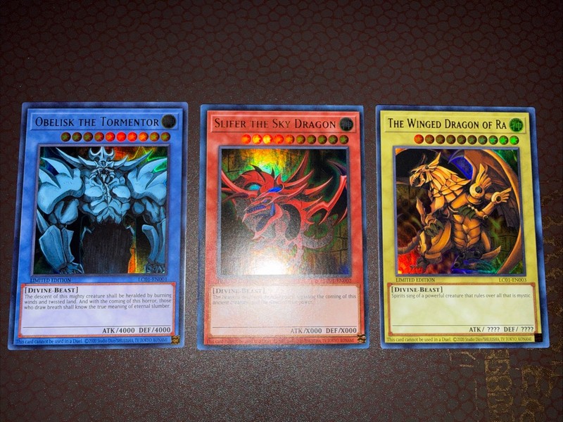 Yu-Gi-Oh! God Card Set - Obelisk, Slifer, Ra -LC01 - Ultra Rare - Limited NM!