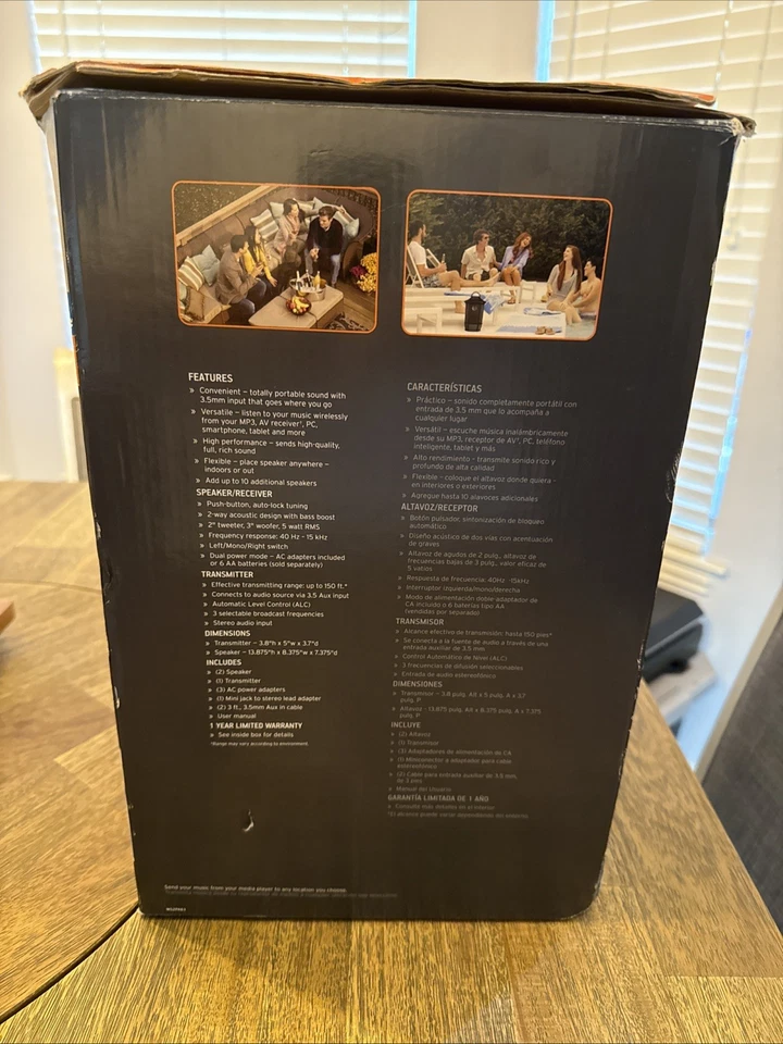 2 Altavoces Bluetooth Inalámbricos Portátil Interior/Exterior Acoustic Research AWSEE2 AR Foto 2 de 4