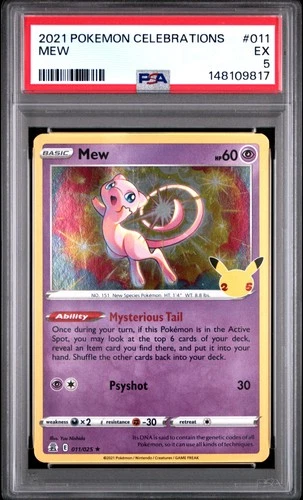 2021 POKEMON CELEBRATIONS #011 MEW PSA 5