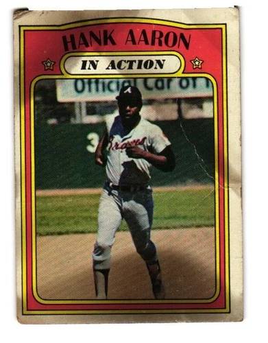 1972 Topps Hank Aaron In Action #300 - Stained/Creased filler only
