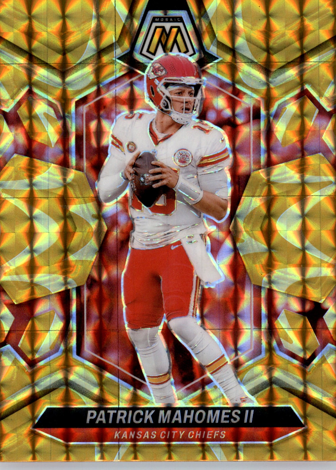 2024 Panini Mosaic #106 Patrick Mahomes II Mosaic Reactive Yellow