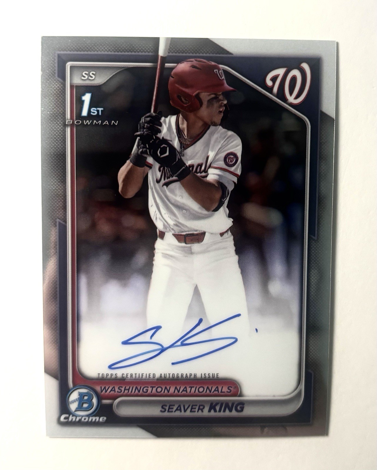 2024 Bowman Chrome Seaver King 1st Auto #CPA-SK Washington Nationals