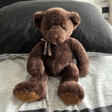 Vintage Russ Berrie Espresso Chocolate Teddy Bear Brown Stuffed Plush