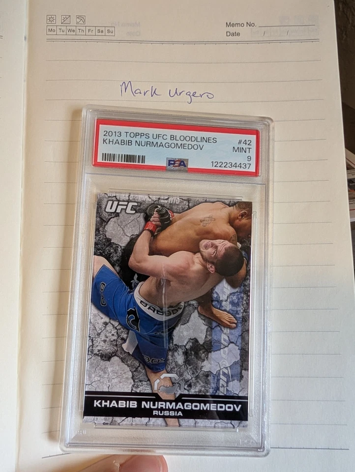 2013 TOPPS UFC BLOODLINES #42 KHABIB NURMAGOMEDOV - 2nd Year - PSA 9 - Image 2 of 4