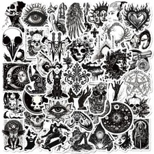 Stickers Gothic Halloween Skull Vinyl Waterproof for Kids Notebook