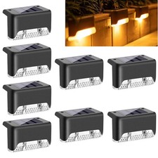 4 8 Solar Deck Lights Outdoor Step Lights LED Fence Stair Lights for Garden Yard