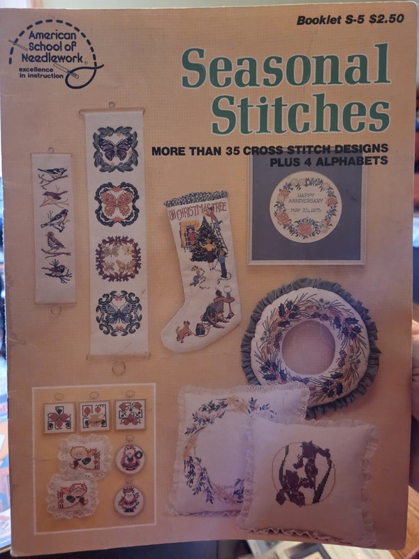 American School of Needlework Seasonal Stitches Cross Stitch Pattern Booklet