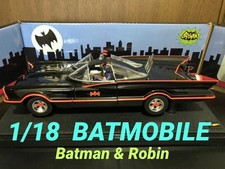 Hot Wheels Batman Batmobile 1966 Classic Tv Series With Figures Batman And Robin 1:18 DJJ39