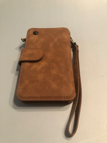 CornMi Phone Case/Wallet Faux Suede Card Holder With Strap