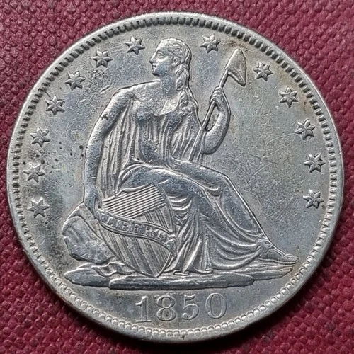 1850 O Seated Liberty Half Dollar 50c AU Details #98313