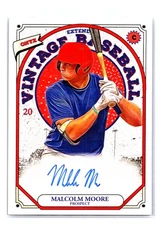 Malcolm Moore 2023 Onyx Vintage Auto Blue Signatures #OAMO Stanford Cardinal