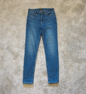 Lee Women's Scarlett High Stretch Skinny Jeans Size 4 Med Wash W26 L27