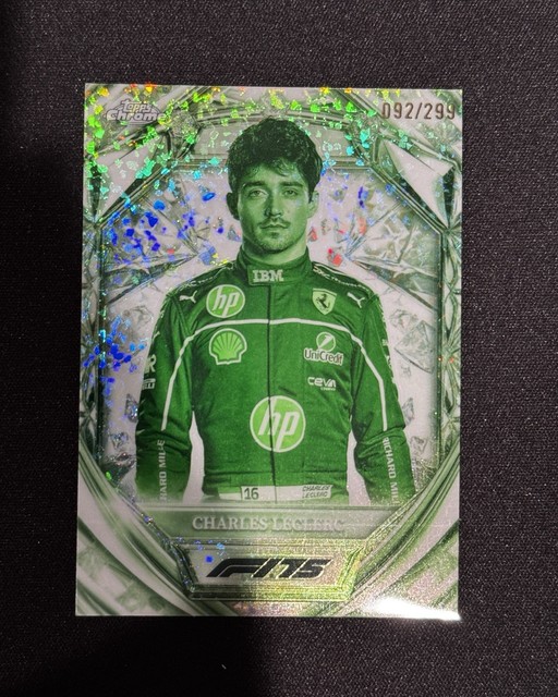 2025 Topps Chrome F1 Charles Leclerc Diamond 75th Night Vision /299 D75-3