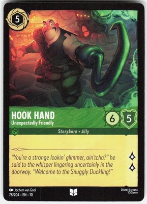 Hook Hand Unexpectedly Friendly 78/204 Whispers in the Well Disney Lorcana