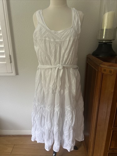 KIEL JAMES PATRICK WHITE EYELET SUNDRESS SIZE XXL MINT CONDITION - Picture 2 of 17