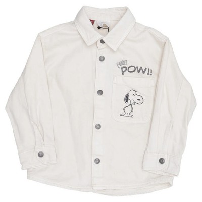 Zara x Peanuts, Jeansjacke, Unisex (Kinder), Größe: 98, Beige, Baumwolle #mKx