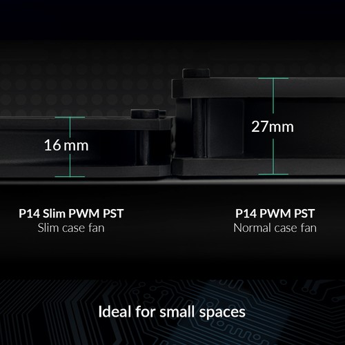 ARCTIC P14 SLIM PWM PST Case Fan 140 mm PWM Sharing Technology PC B-Stock - Afbeelding 2 van 9