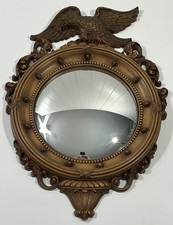 Syroco American Eagle Convex Federal Bullseye Wall Mirror 4007 21" x 14.5" 1960s