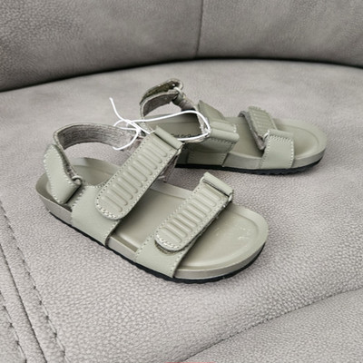 Green Strappy Hook & Loop Adjustable Strap Open Toe Sandals Unisex Kids 8C