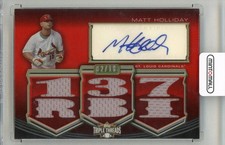 2010 Topps Triple Threads Matt Holliday Relic Auto /18 Cardinals