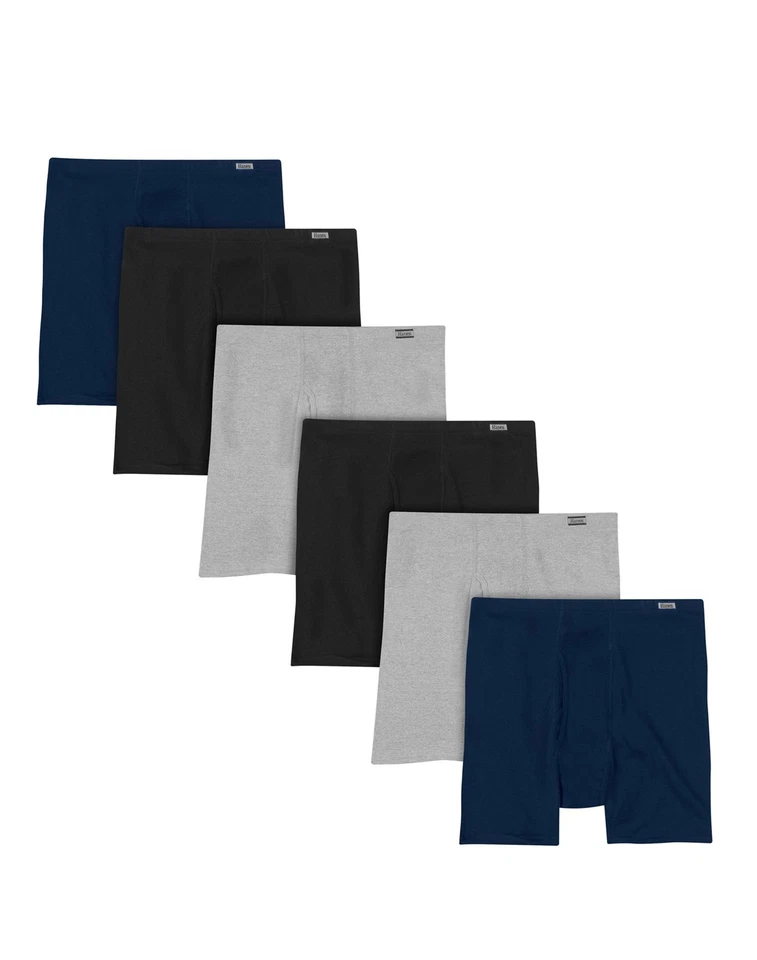 Hanes 6 pack Boxer Briefs Men's Tagless Cool Comfort Soft Waistband Underwear - Image 3 of 4