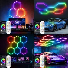 RGB Hexagon LED Lampe Werkstatt Garage Wand Decken Leuchte Waben Beleuchtung