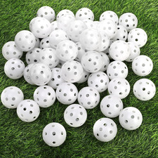 100 Pack Practice Golf Balls, Plastic Golf Training Balls 41Mm Hollow Airflow Go