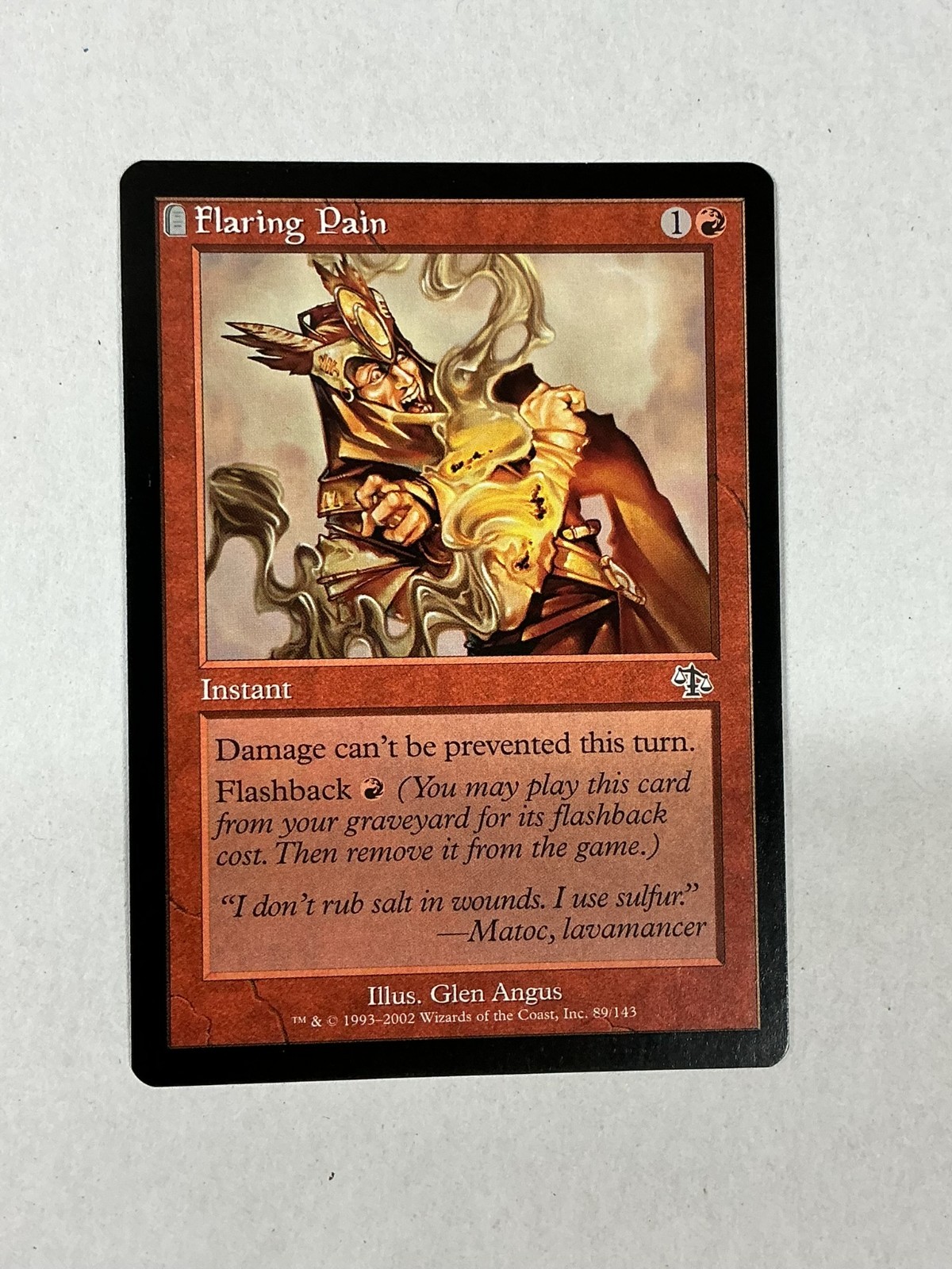 Flaring Pain 89 Common Judgment Magic: The Gathering NM MJB