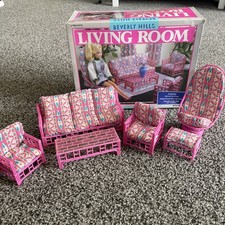 Vintage Barbie Furniture Beverly Hills Living Room Complete With Original Box