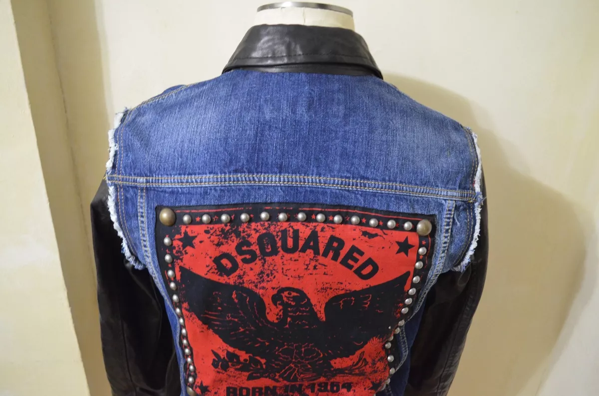 Dsquared patch denim shop jacket
