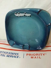 Vintage Ashtray Blue Sheep 6.5x6.5