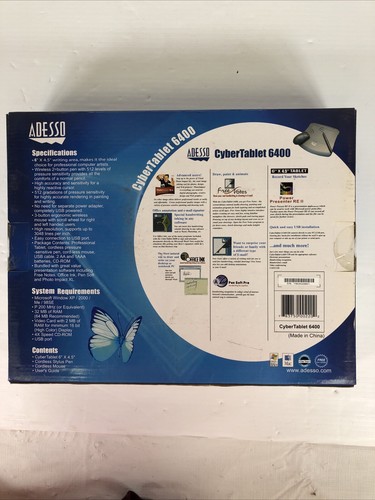 Adesso CyberTablet 6400 6" X 4.5" Graphics Tablet w/ Wireless Mouse - Picture 2 of 3