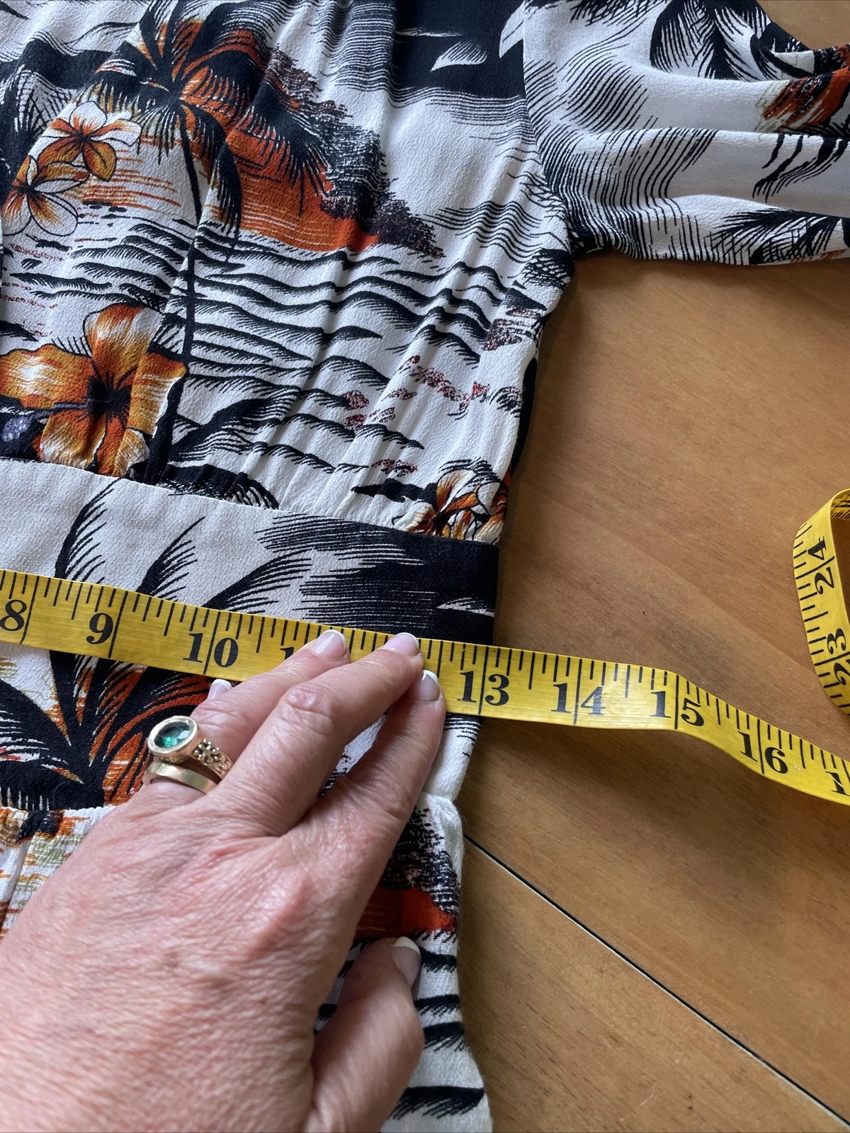 PALM ANGELS Mini abito da donna 84 Maje Rolina hawaiana stampa con bottoni sul davanti taglia 1 S tropicale