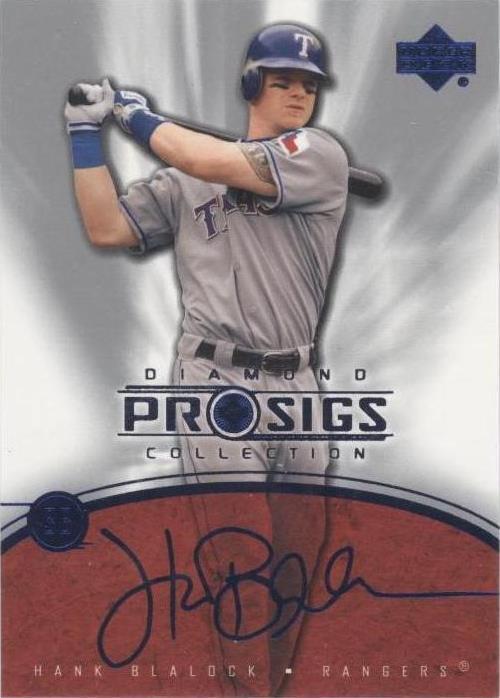 2004 Upper Deck Diamond Collection Pro Sigs - Hank Blalock #51 - 1 of 1