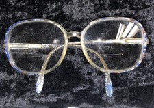 Vintage Joan Collins Fanfare Blu Marine Eyeglass Frames