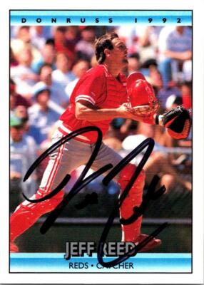 Jeff Reed autographed Baseball Card (Cincinnati Reds, SC) 1992 Donruss ...