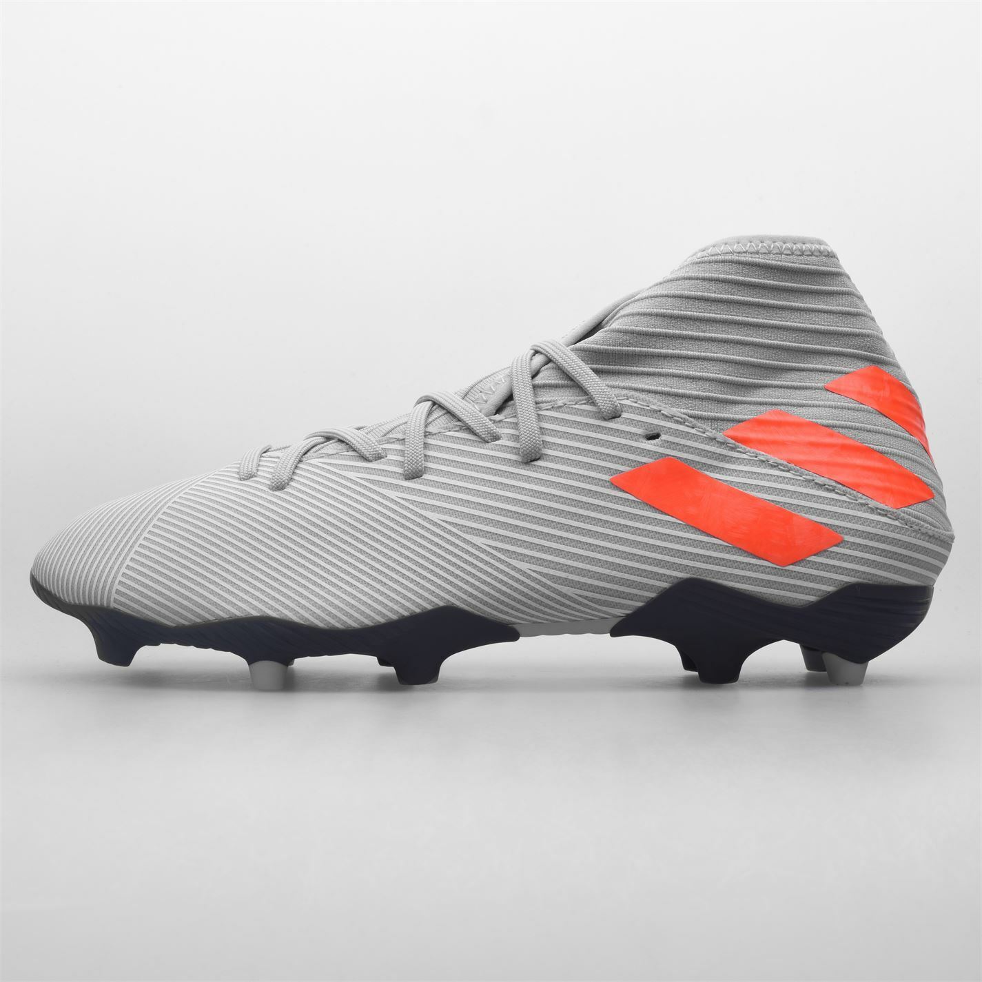 grey and orange football boots